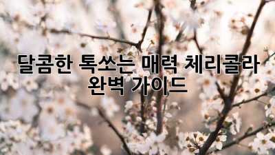 달콤한 톡쏘는 매력! 체리콜라 완벽 가이드🍒