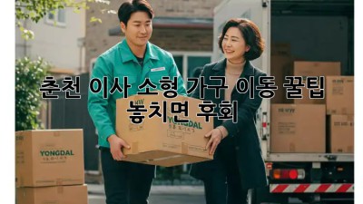 춘천 이사, 소형 가구 이동 꿀팁🍯 놓치면 후회!