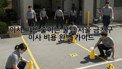 이사 비용 줄이는 꿀팁! 서울 금천구 이사 비용 완벽 가이드
