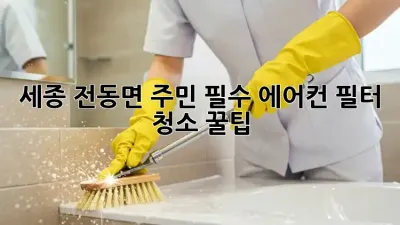 세종 전동면 주민 필수! 에어컨 필터 청소 꿀팁 💨